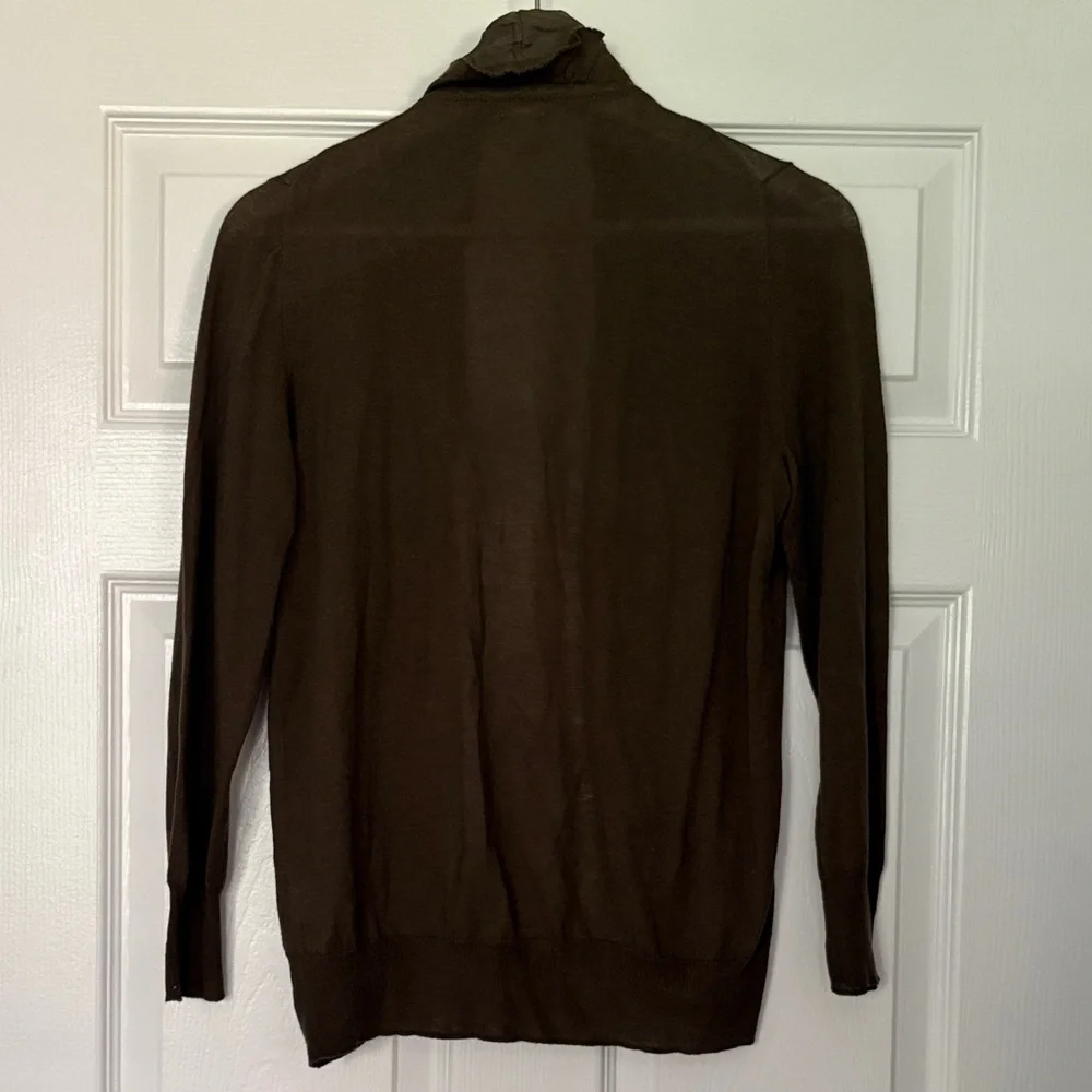 J.Crew Factory Olive Green Zipper Cardigan Size Medium